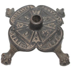 Used Dated 1883 Masonic Flag Holder in Iron