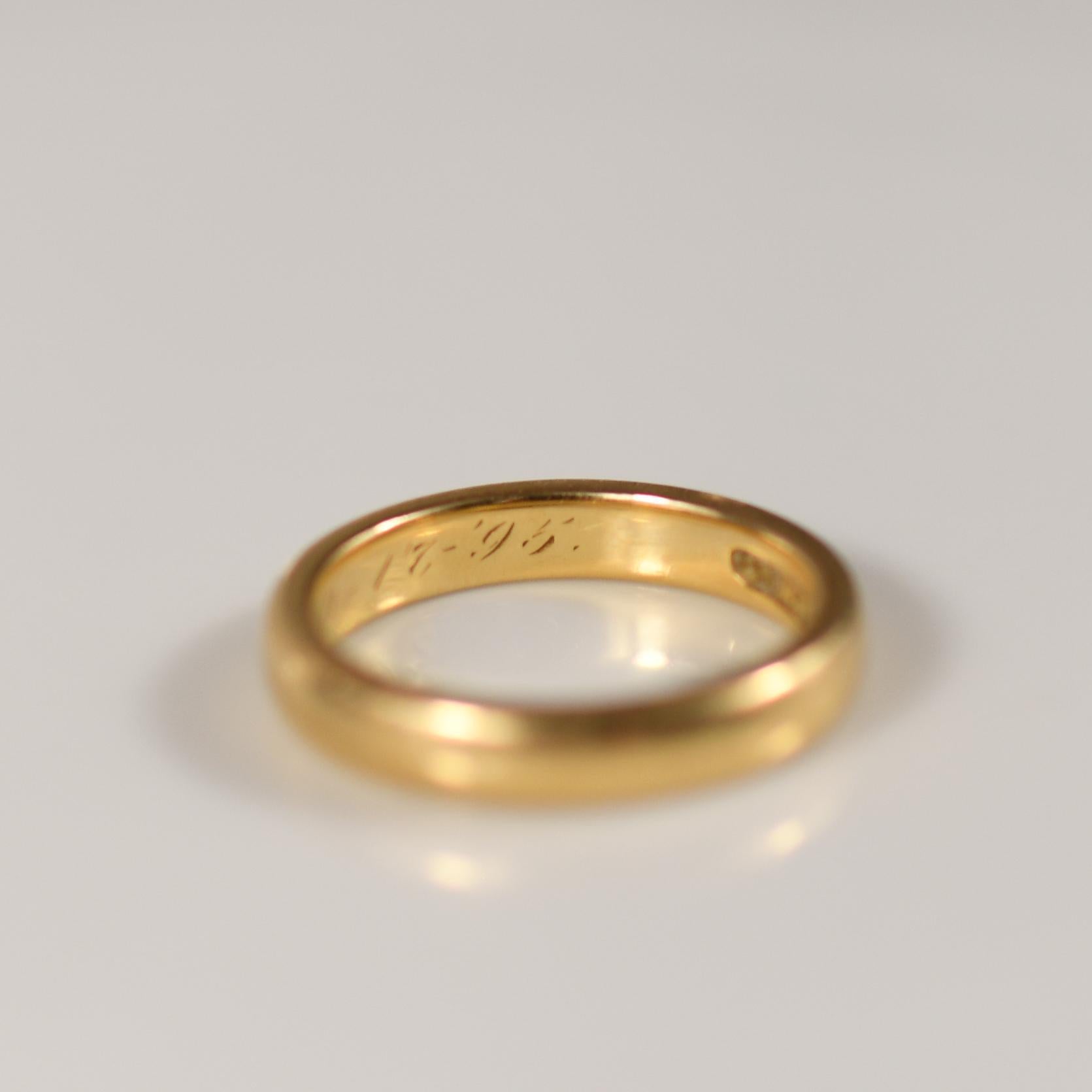 Viktorianischer personalisierter Ring, datiert 1895 im Angebot 1