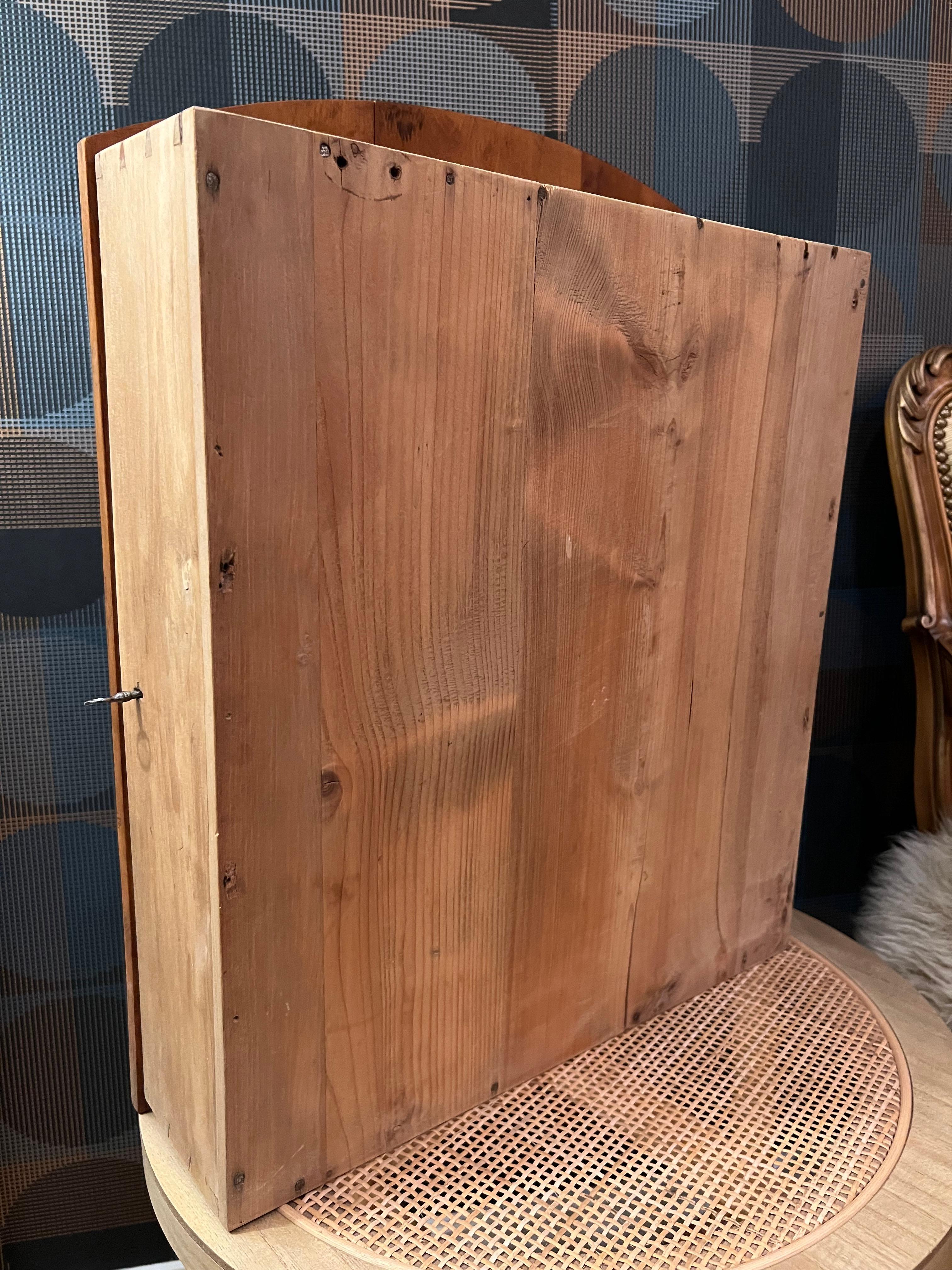 Dated 1907 Museum-Quality Arts & Crafts Wall Cabinet, Hand-crafted Dragon Style For Sale 7