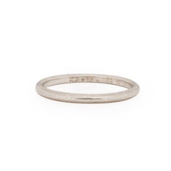 Dated 1928 Art Deco Platinum Vintage Orange Blossom Stackable Wedding Band