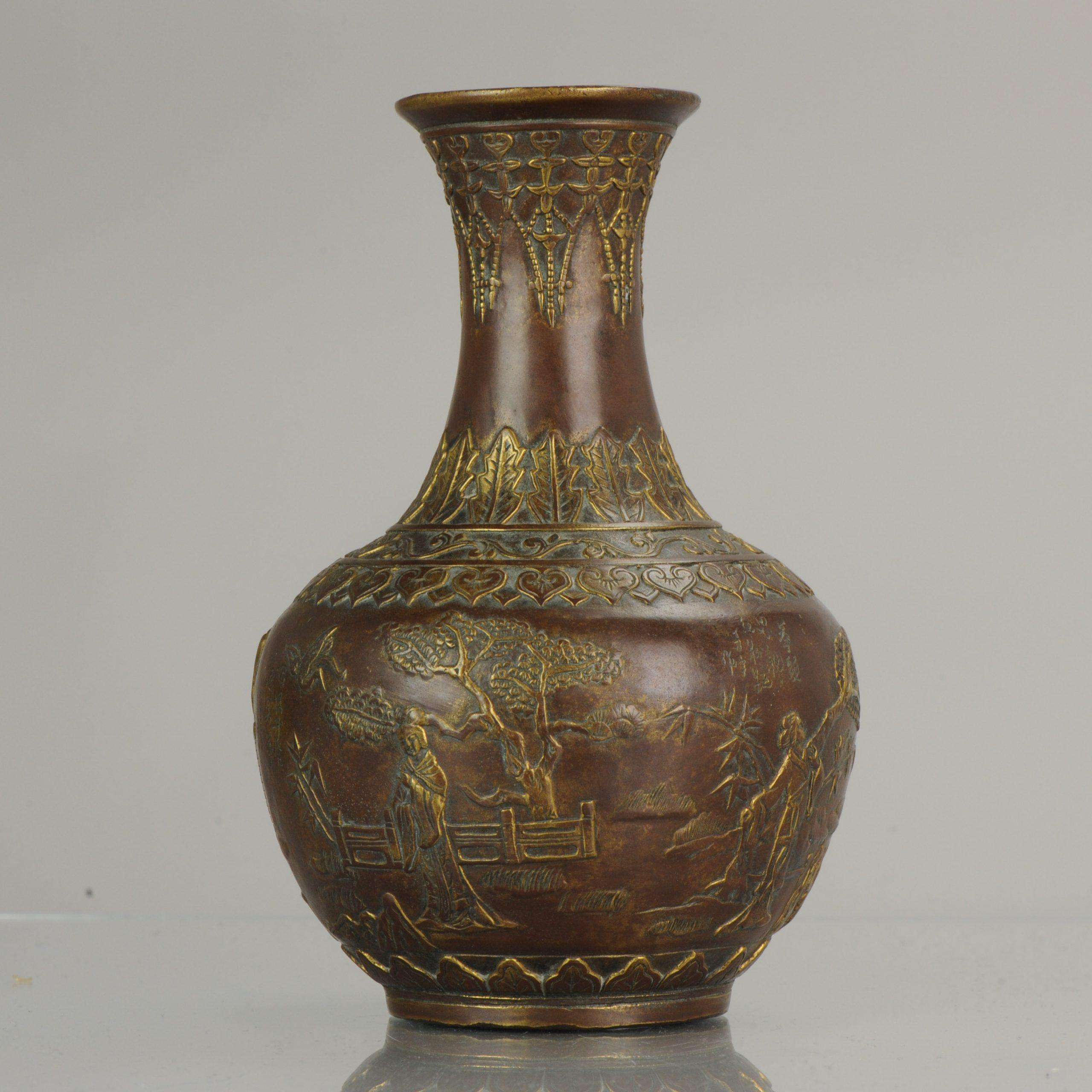 chinese bronze vase marks