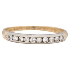 Dated 1941 Stackable/Wedding Band and Deco Three Stone Ring Combo