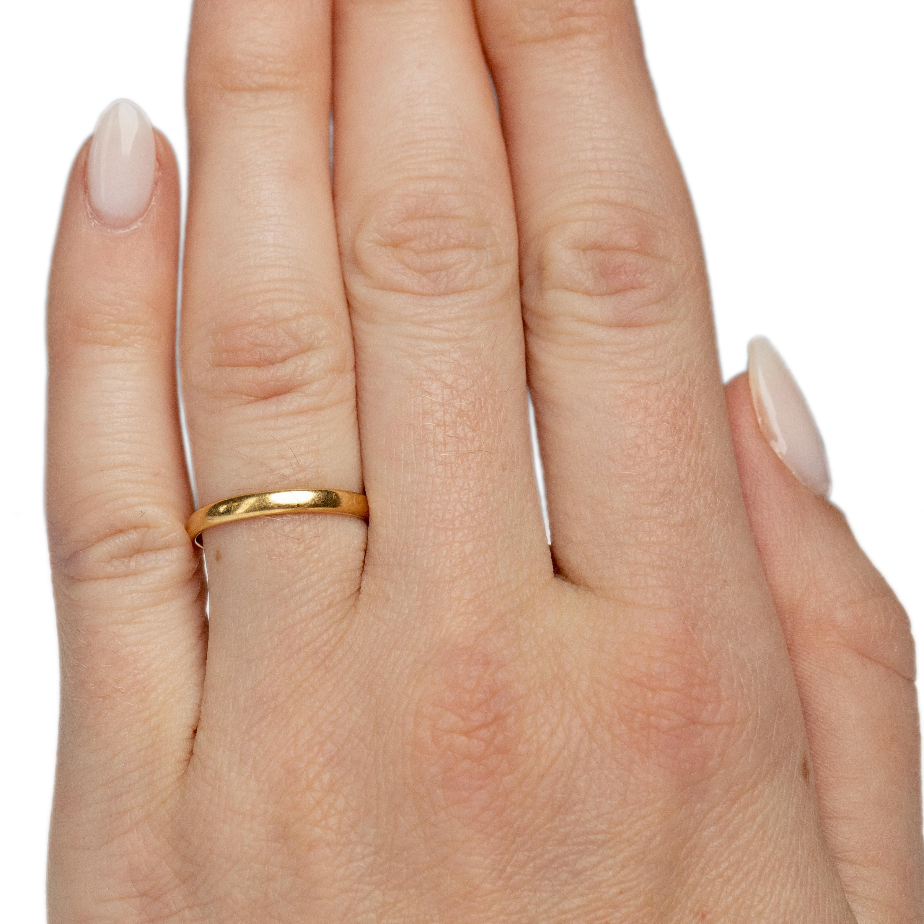 Victorian Dated 1941's 18K Yellow Gold British Hallmarked 1865 Antique Stackable Band