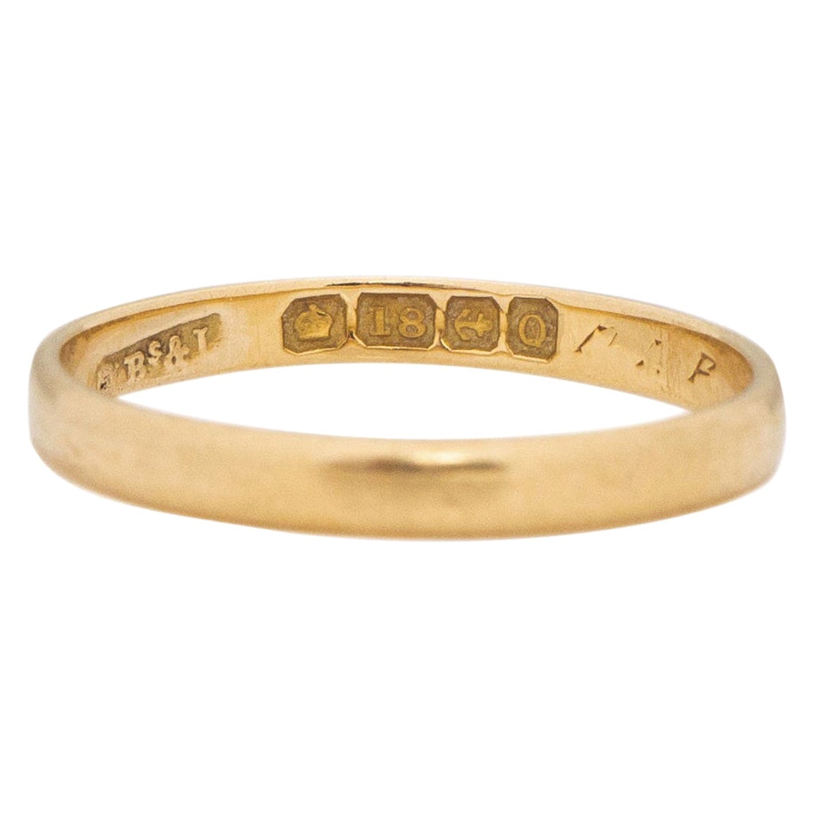 Dated 1941
s 18K Yellow Gold British Hallmarked 1865 Antique Stackable Band