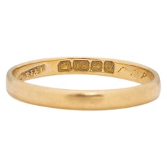 Dated 1941's 18K Yellow Gold British Hallmarked 1865 Antique Stackable Band