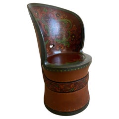 Fechado en 1951 Raro Kubbestol, Telemark Rosemaling por Jon Gjelstad, Noruega
