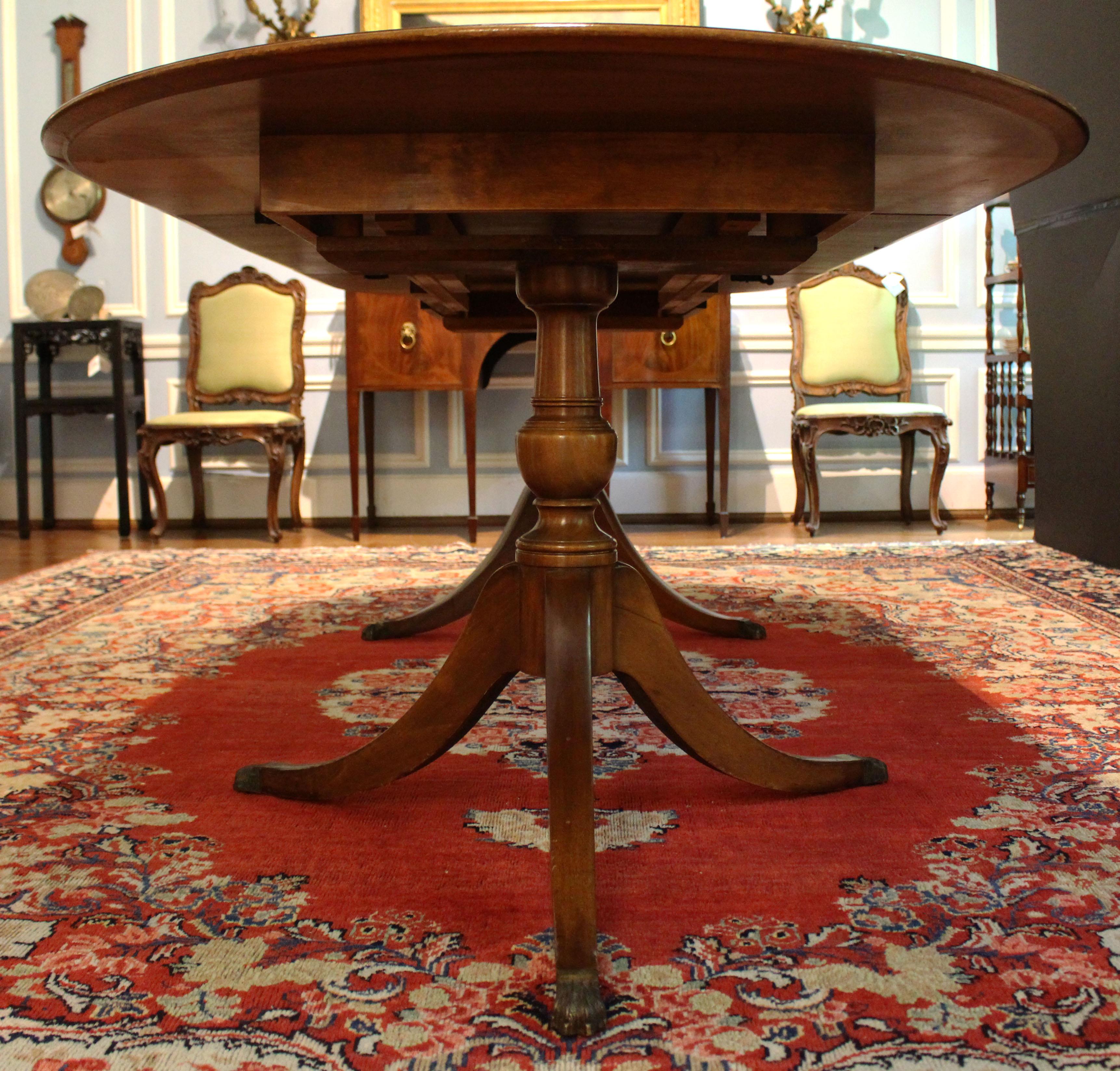Veneer Dated 1953 Charak Furniture Company Double Pedestal Dining Table