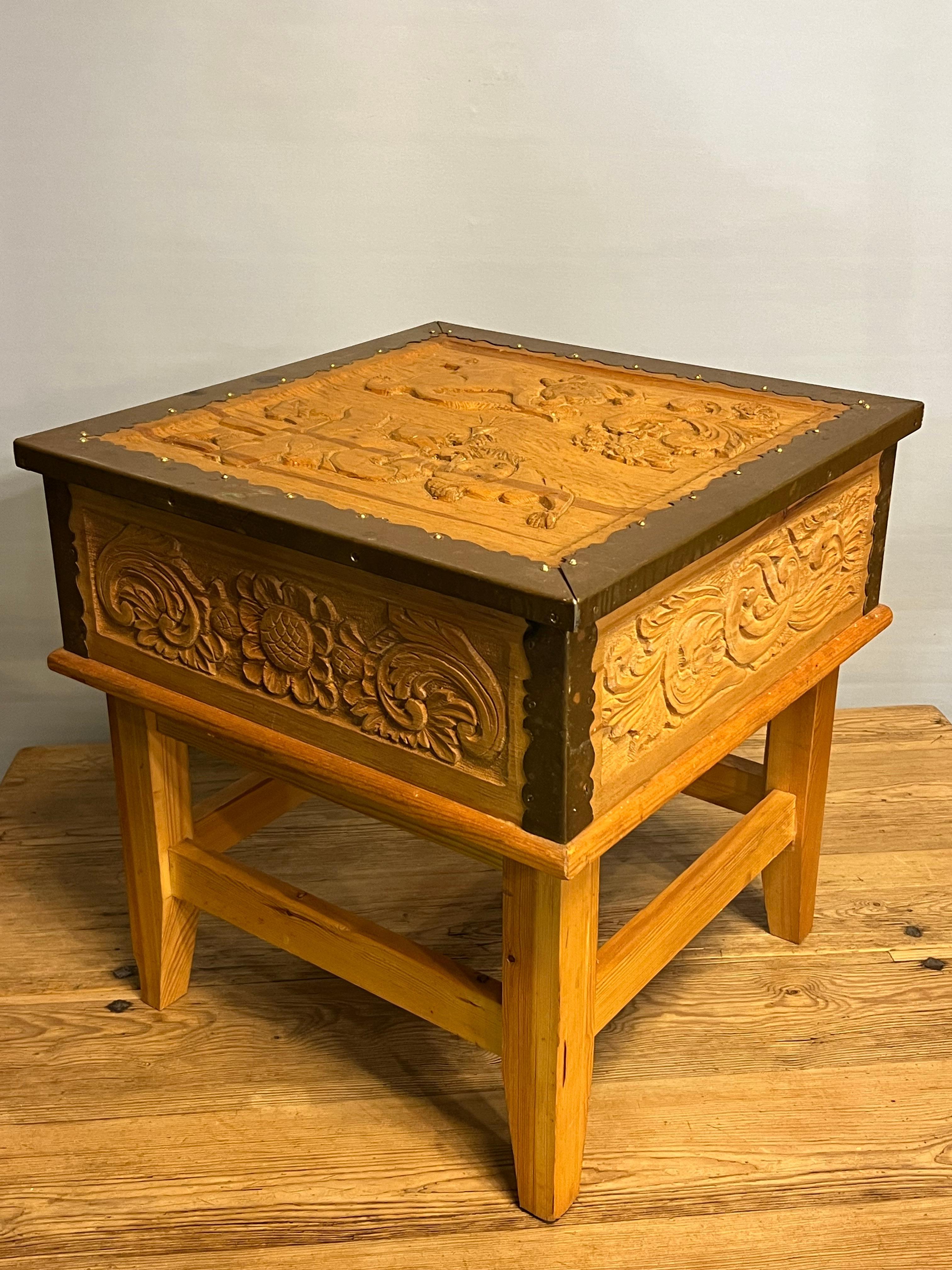 Late 20th Century Dated 1977 Unique Scandinavian Folk Art 