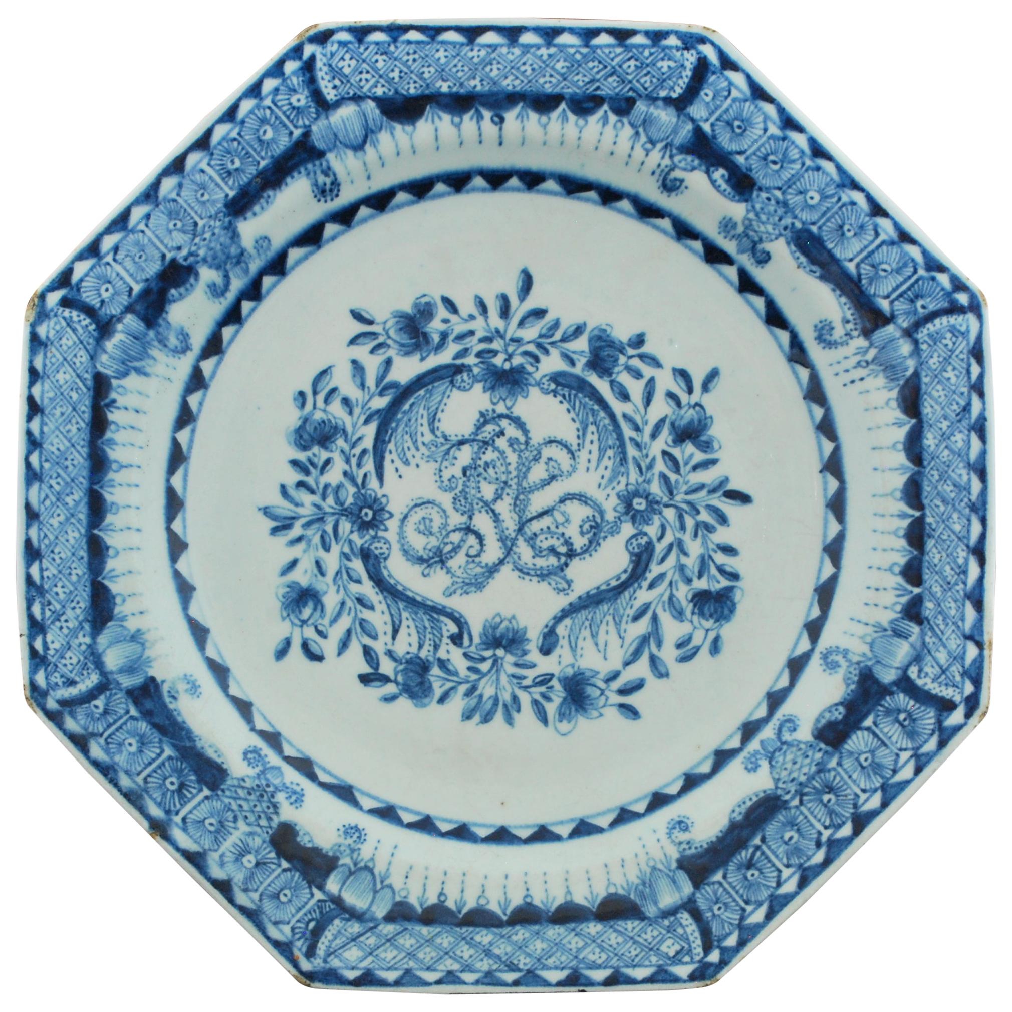 Dated Crowther Plate, Bow Porcelain Factory, 1770