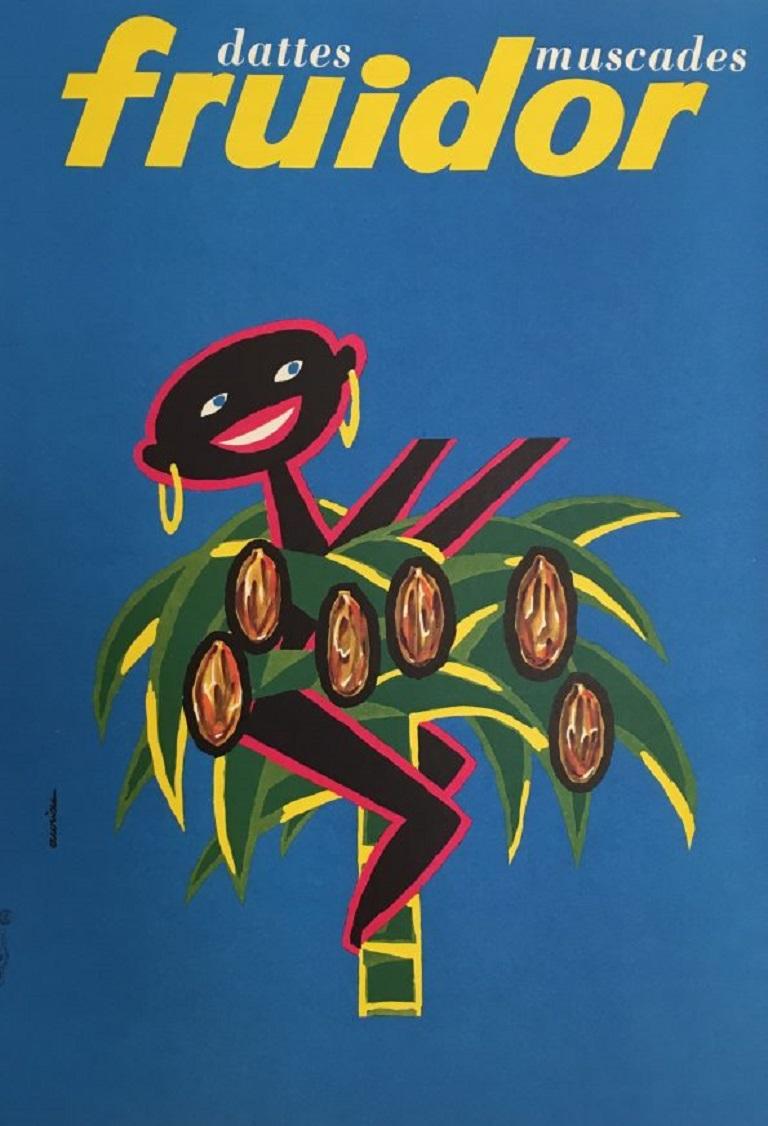 Dattes 'Fruidor' di Jacques Auriac Poster originale d'epoca In condizioni buone in vendita a Melbourne, Victoria