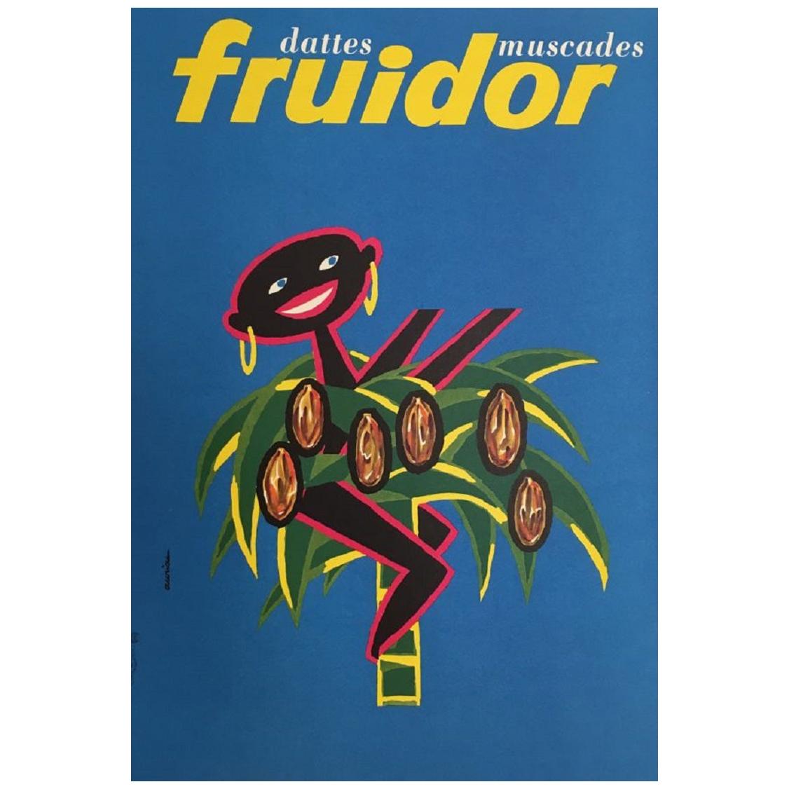 Dattes 'Fruidor' par Jacques Auriac Original Vintage Poster