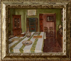 "Billiard Room, Montereggi" Oil Painting