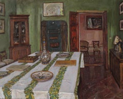 Peinture à l'huile « Billyard Room, Montereggi »