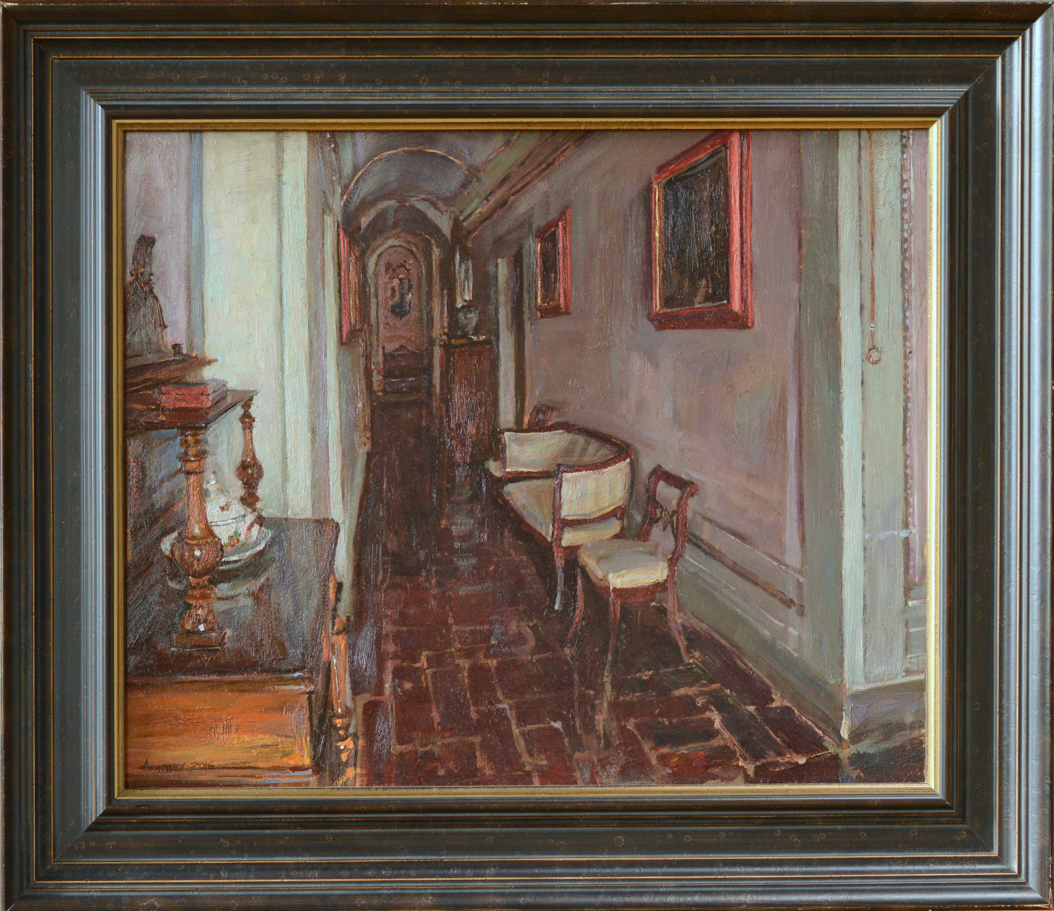 Ölgemälde „Corridor, Montereggi“ – Painting von Daud Akhriev