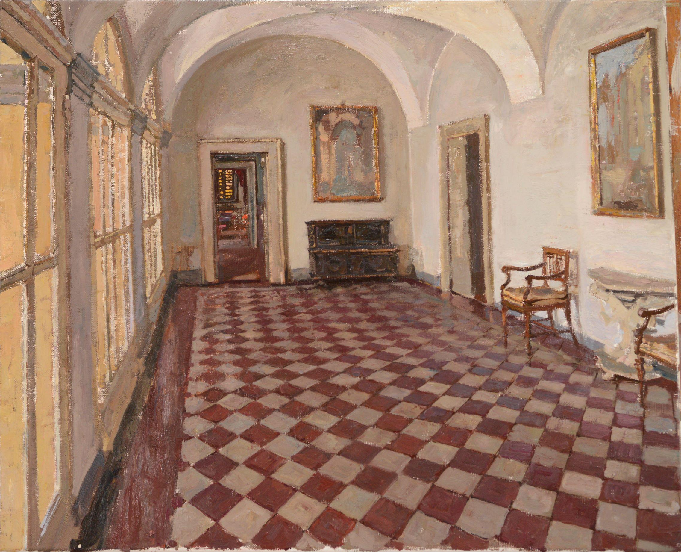 Daud Akhriev Still-Life Painting - "Light of Villa Vitalba" Oil Painting