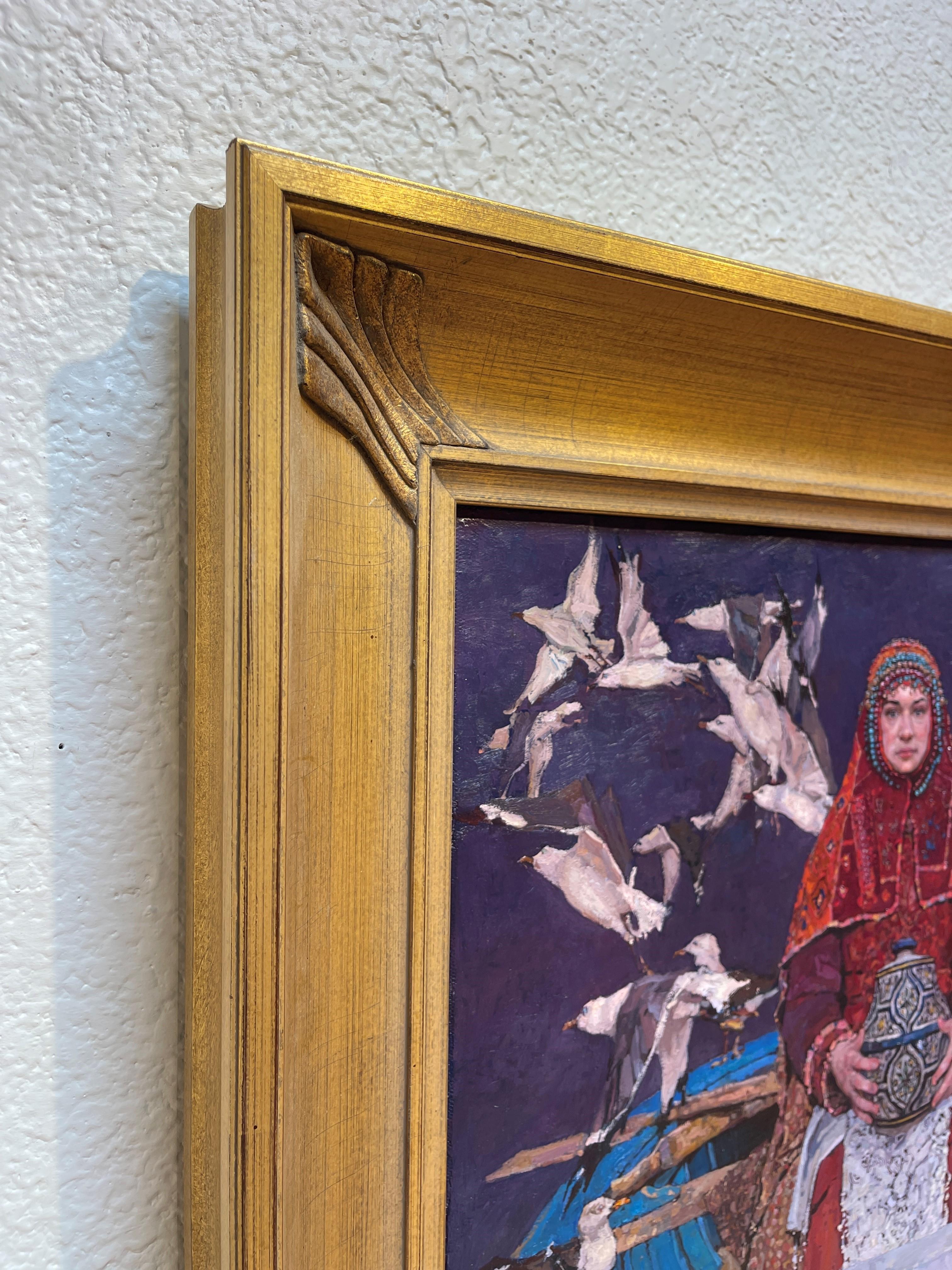 „Messenger“ (2024) von Daud Akhriev, Original-Ölgemälde im Angebot 5