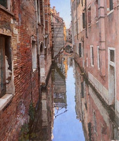 "Rio de San Maurizio, Venezia" (2021) Di Daud Akhriev, Pittura ad olio originale