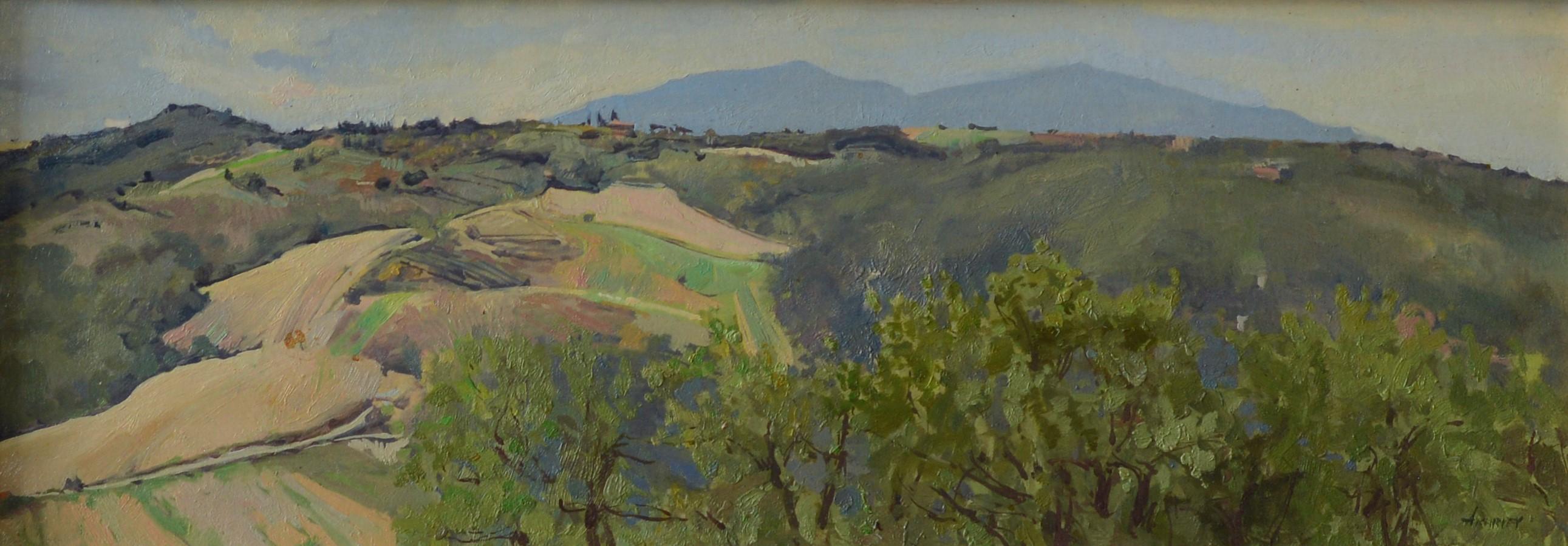 Daud Akhriev Landscape Painting - "Tuscany" Oil Painting