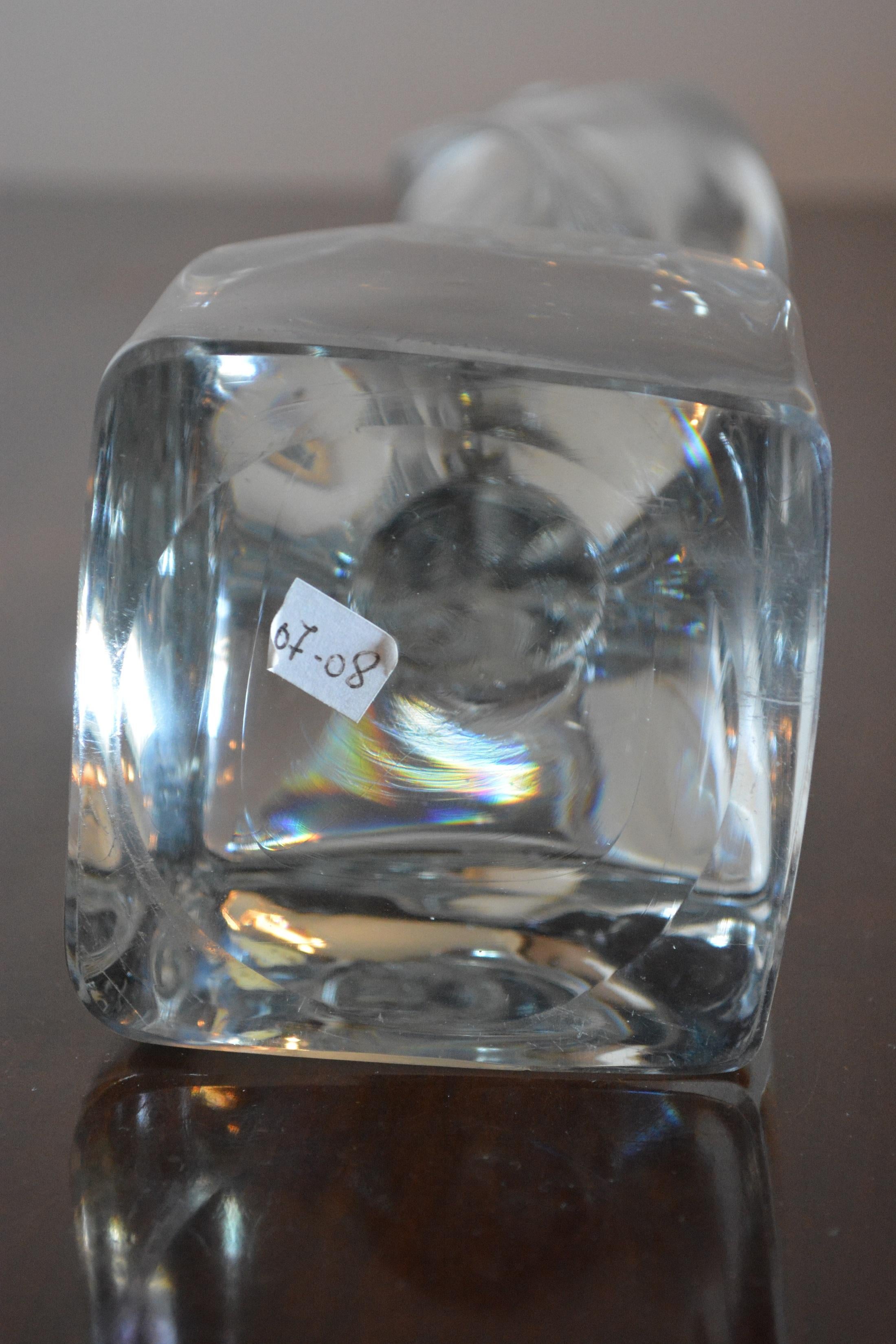 Daum 1956 Crystal French Sculpture In Good Condition For Sale In Fiumicino, Rome
