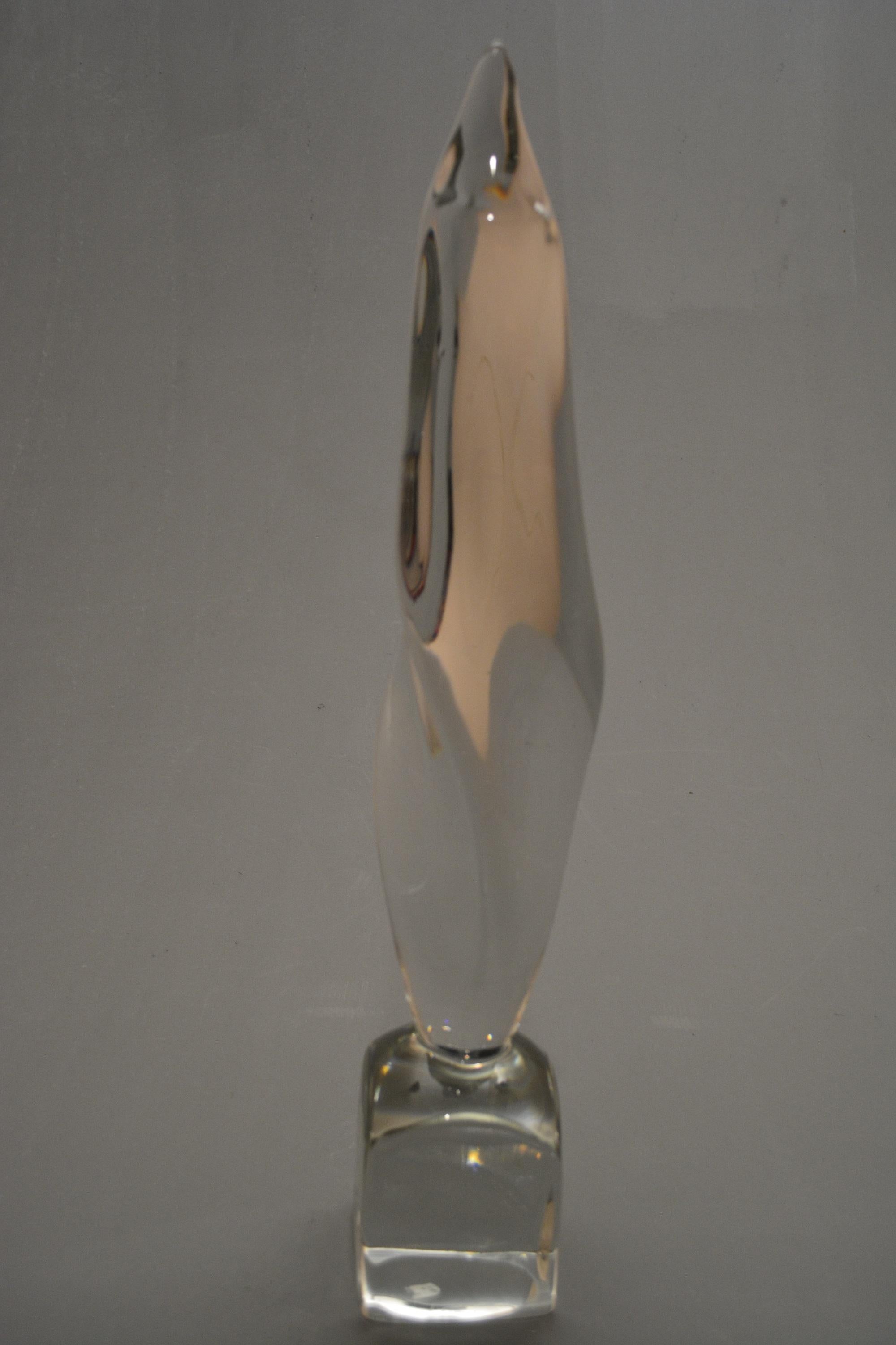 Mid-20th Century Daum 1956 Crystal French Sculpture For Sale