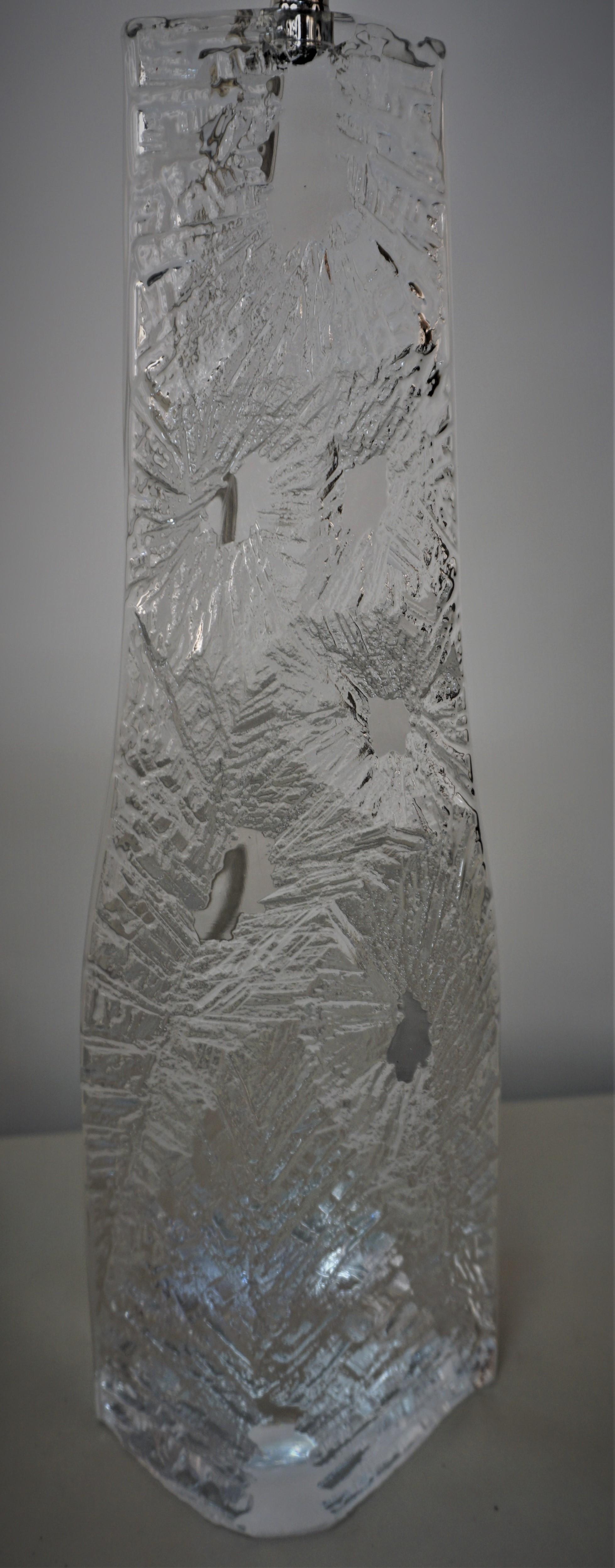 Modern Daum Abstract Design Crystal Table Lamp