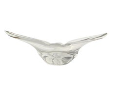 Daum (après) - Bol, plat, centre de table ou Vide-Poche sculptural en cristal, France
