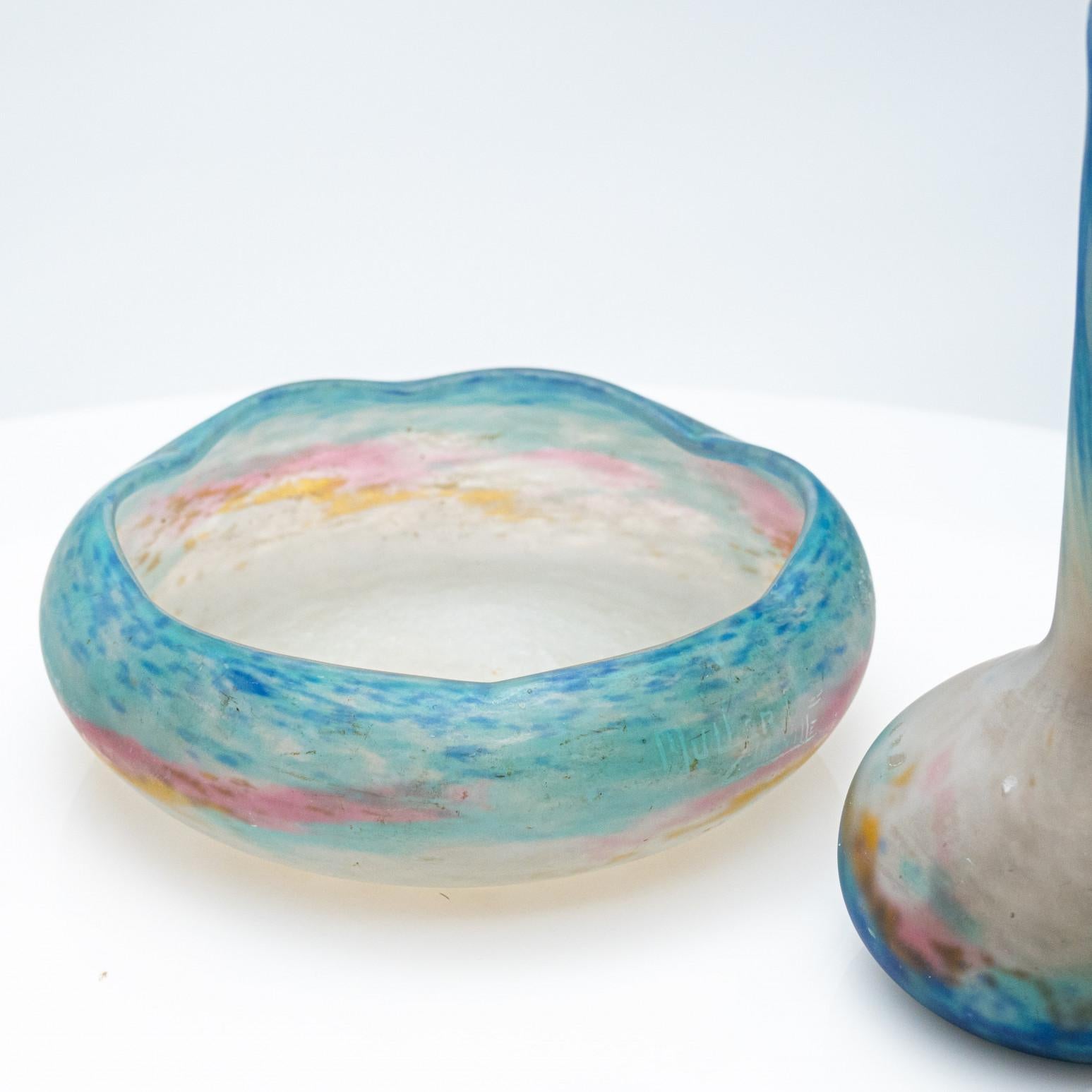 I. Muller Firmato, Set di 5 vasi in Pâte de verre, Francia, 1930 in vendita 2