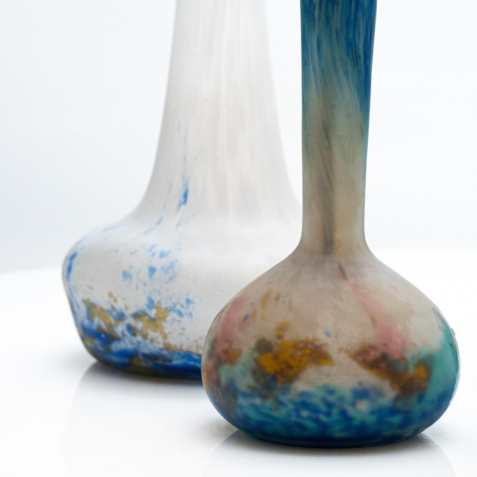 I. Muller Firmato, Set di 5 vasi in Pâte de verre, Francia, 1930 In condizioni buone in vendita a Rijssen, NL