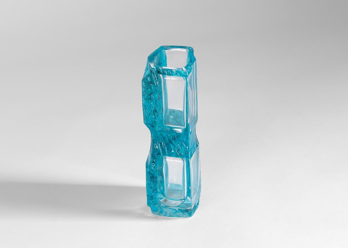 Mid-Century moderno Daum, Argos, Vaso in vetro verde, Francia, 1974 in vendita