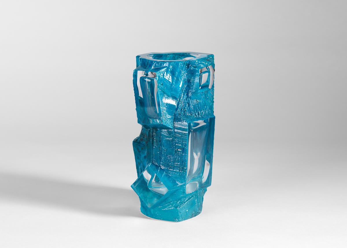 Mid-Century Modern Daum, Greene & Greene, Vase en verre vert, France, 1974 en vente