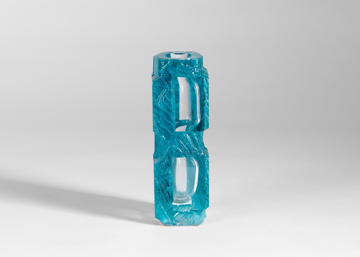 Mid-Century Modern Daum, Greene & Greene, Vase en verre vert, France, 1974 en vente