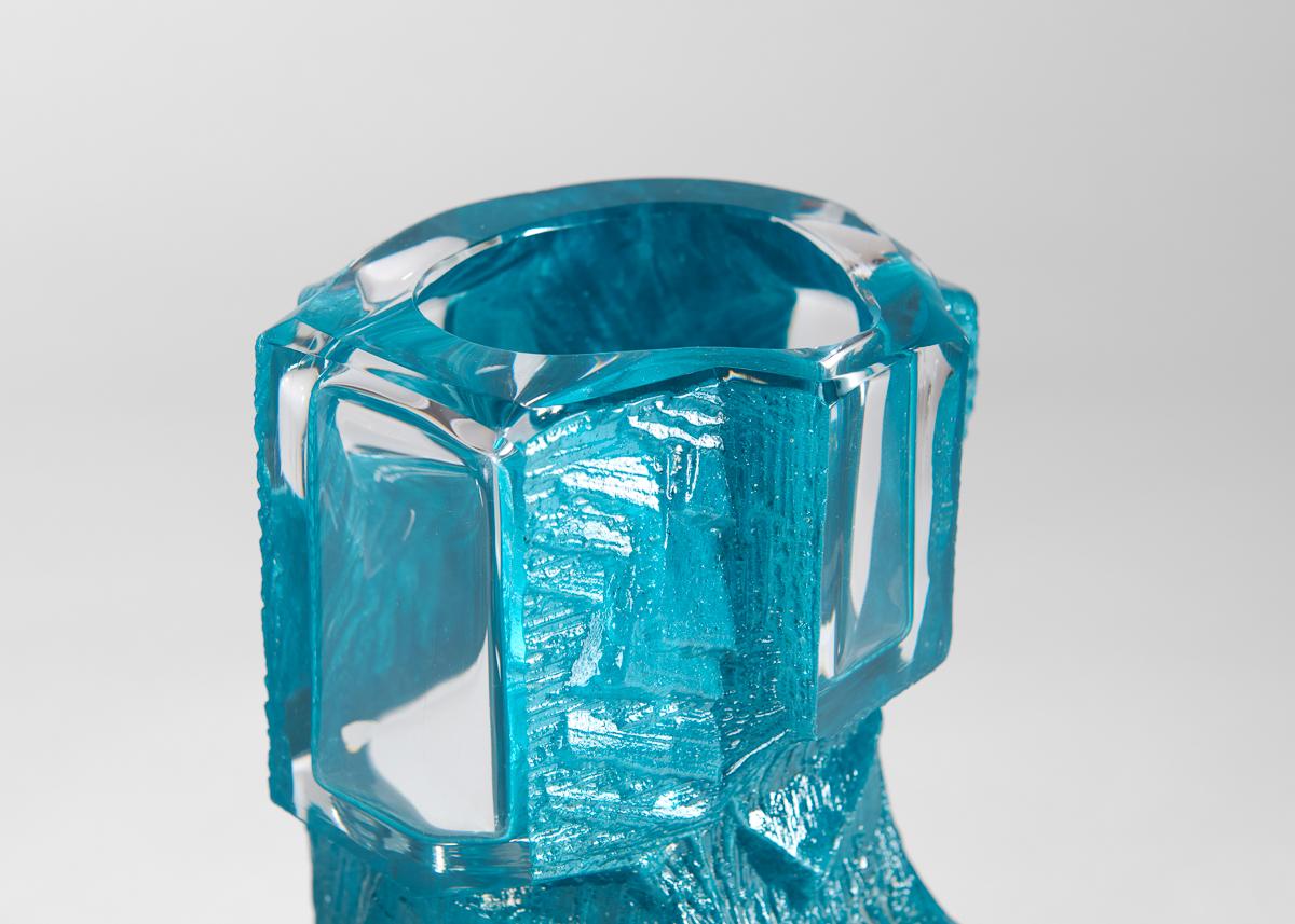 Mid-Century Modern Daum, Greene & Greene, Vase en verre vert, France, 1974 en vente