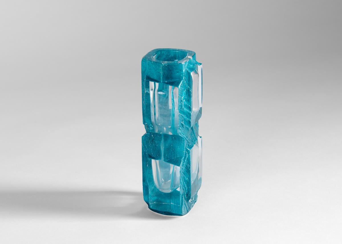 Français Daum, Greene & Greene, Vase en verre vert, France, 1974 en vente