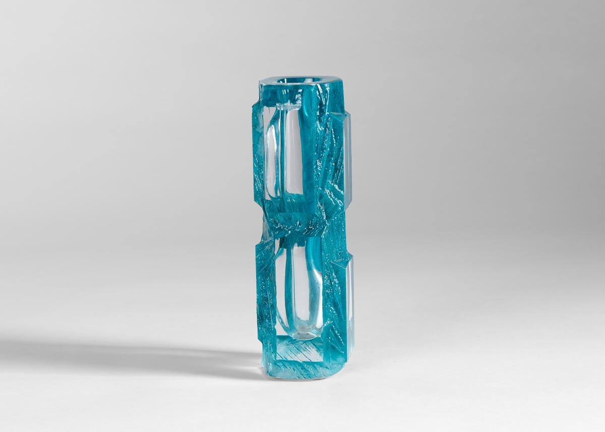 Daum, Greene & Greene, Vase en verre vert, France, 1974 Bon état - En vente à New York, NY