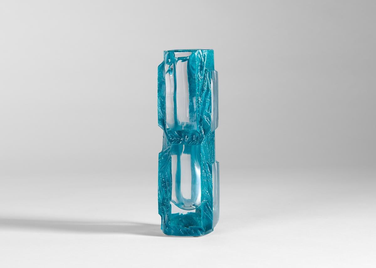 Daum, Greene & Greene, Vase en verre vert, France, 1974 Bon état - En vente à New York, NY