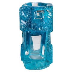 Daum, Argos, Green Glass Vase, France, 1974