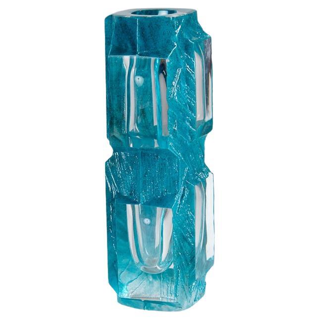 Daum, Argos, Green Glass Vase, France, 1974