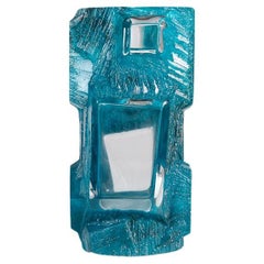 Daum, Argos, Green Modernist Glass Vase, France, 1974