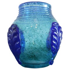 Daum Art Deco Applied Glass French Vase