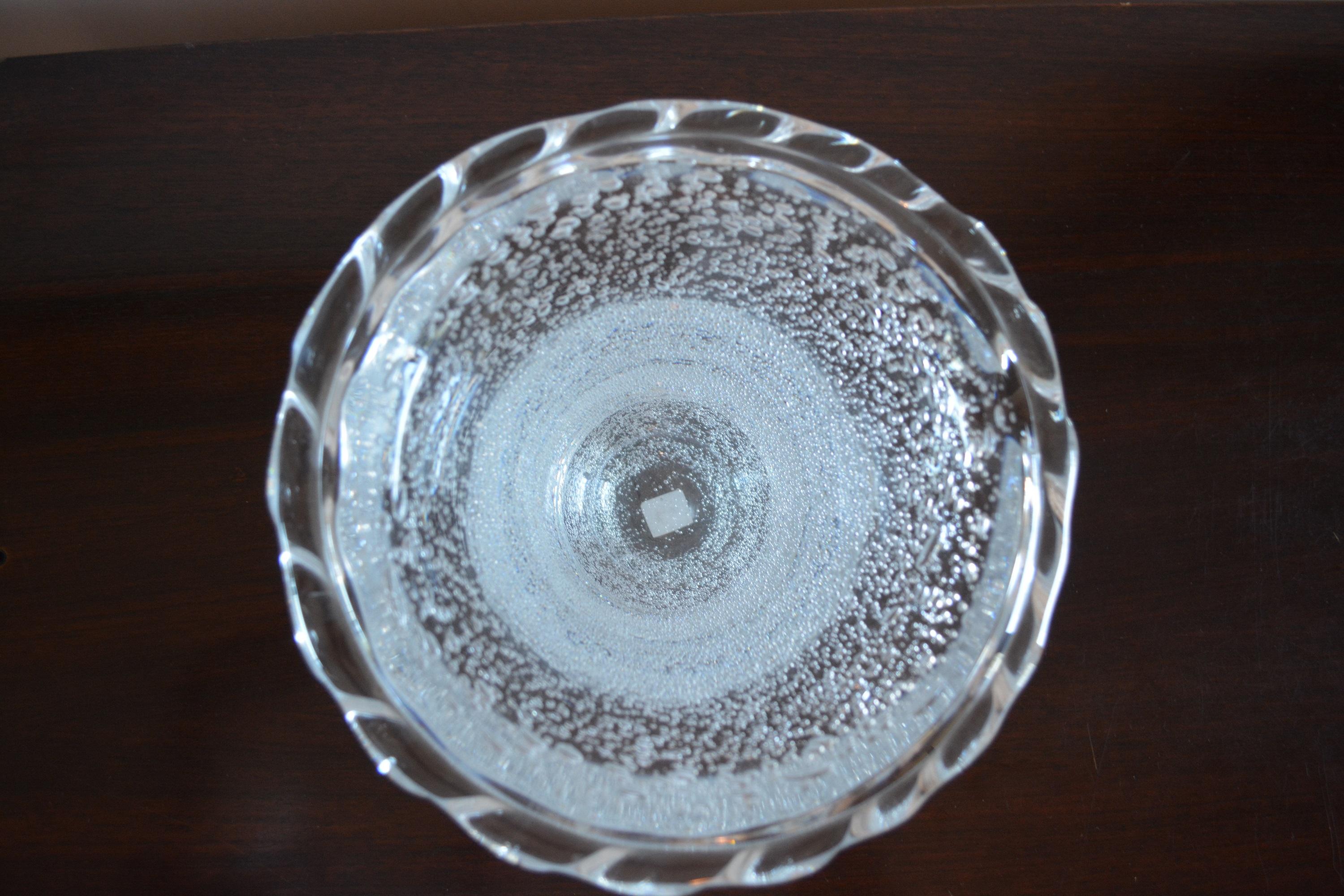 Daum Art Deco Clear Crystal French Vase For Sale 2