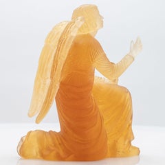 Daum Art Glass Angel Sculpture, France 1970