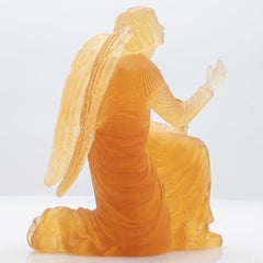Daum Art Glass Angel Sculpture, France 1970