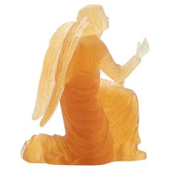 Daum Art Glass Angel Sculpture, France 1970