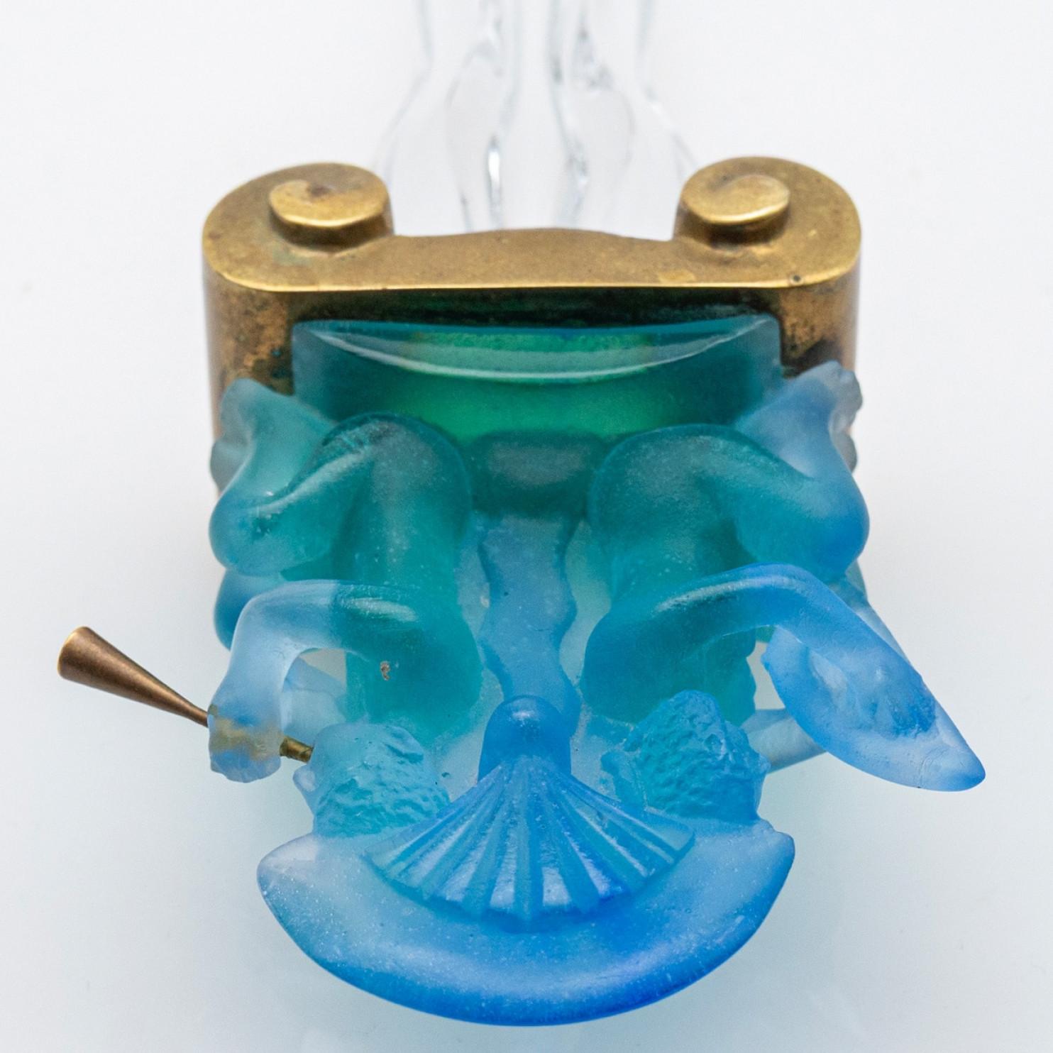 Daum Art Glass Blue Dague Dekoratives Objekt, Frankreich (Französisch) im Angebot