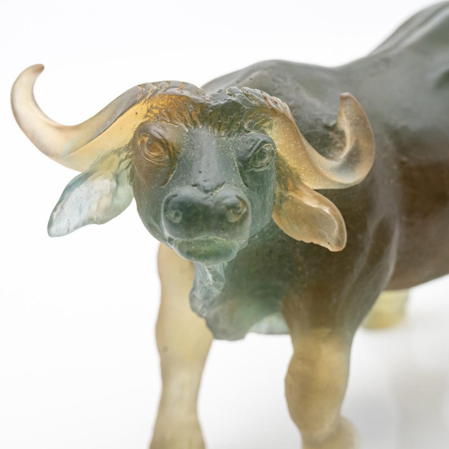 Daum Kunstglas Büffelskulptur, Frankreich (Moderne) im Angebot