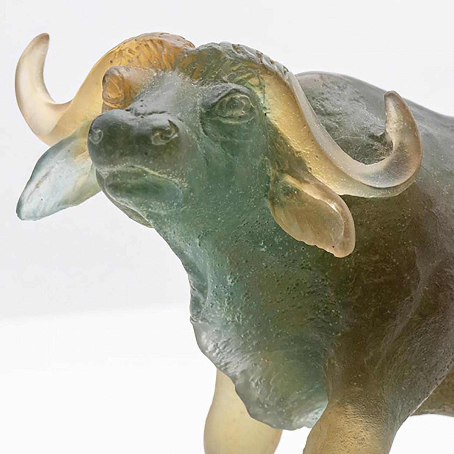 Daum Kunstglas Büffelskulptur, Frankreich (Französisch) im Angebot