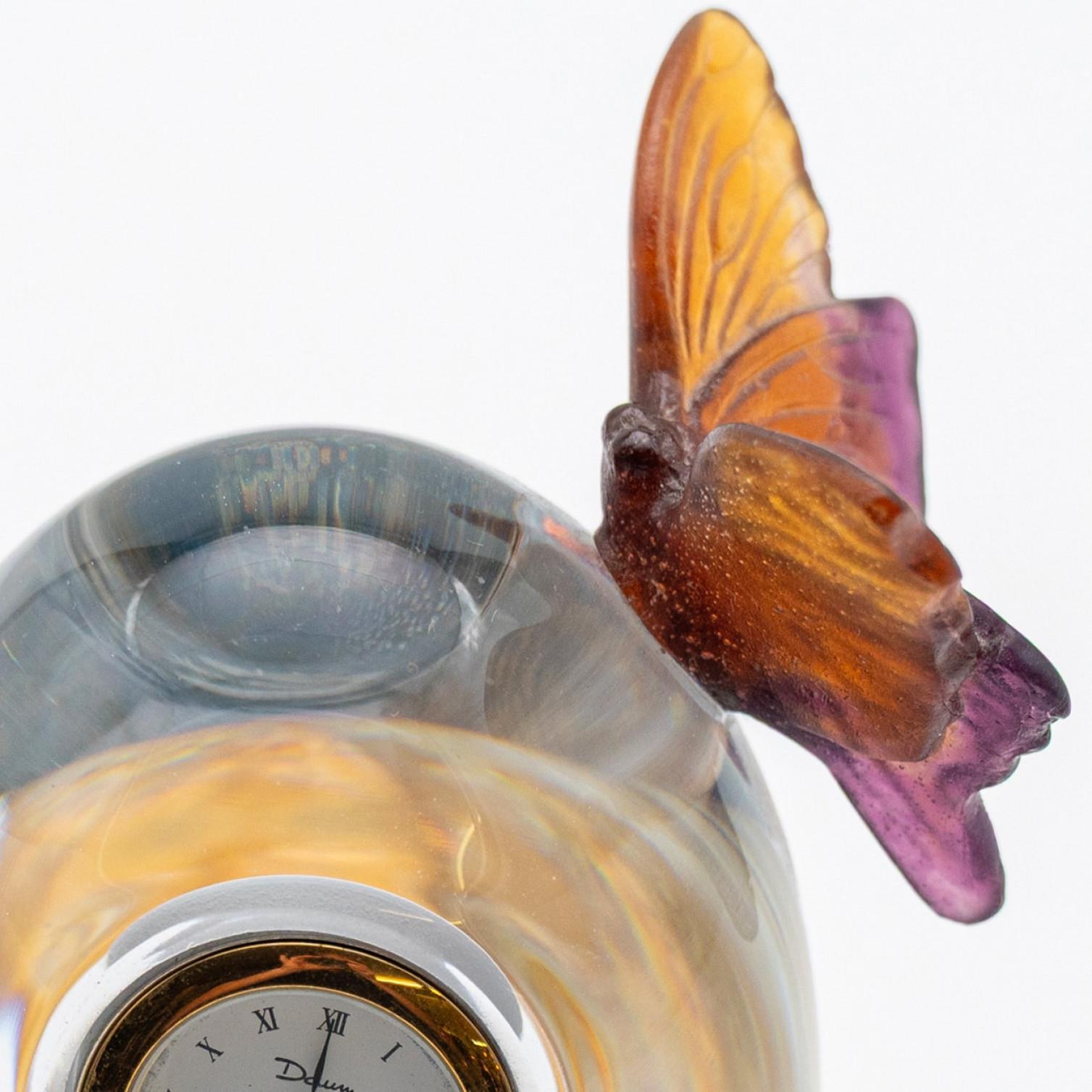 Art nouveau Daum Art Glass Butterfly Crystal Ball Decorative Objects for Objects, France en vente