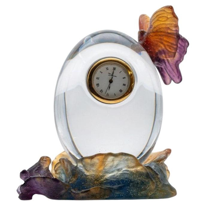 Daum Art Glass Butterfly Crystal Ball Decorative Objects for Objects, France en vente