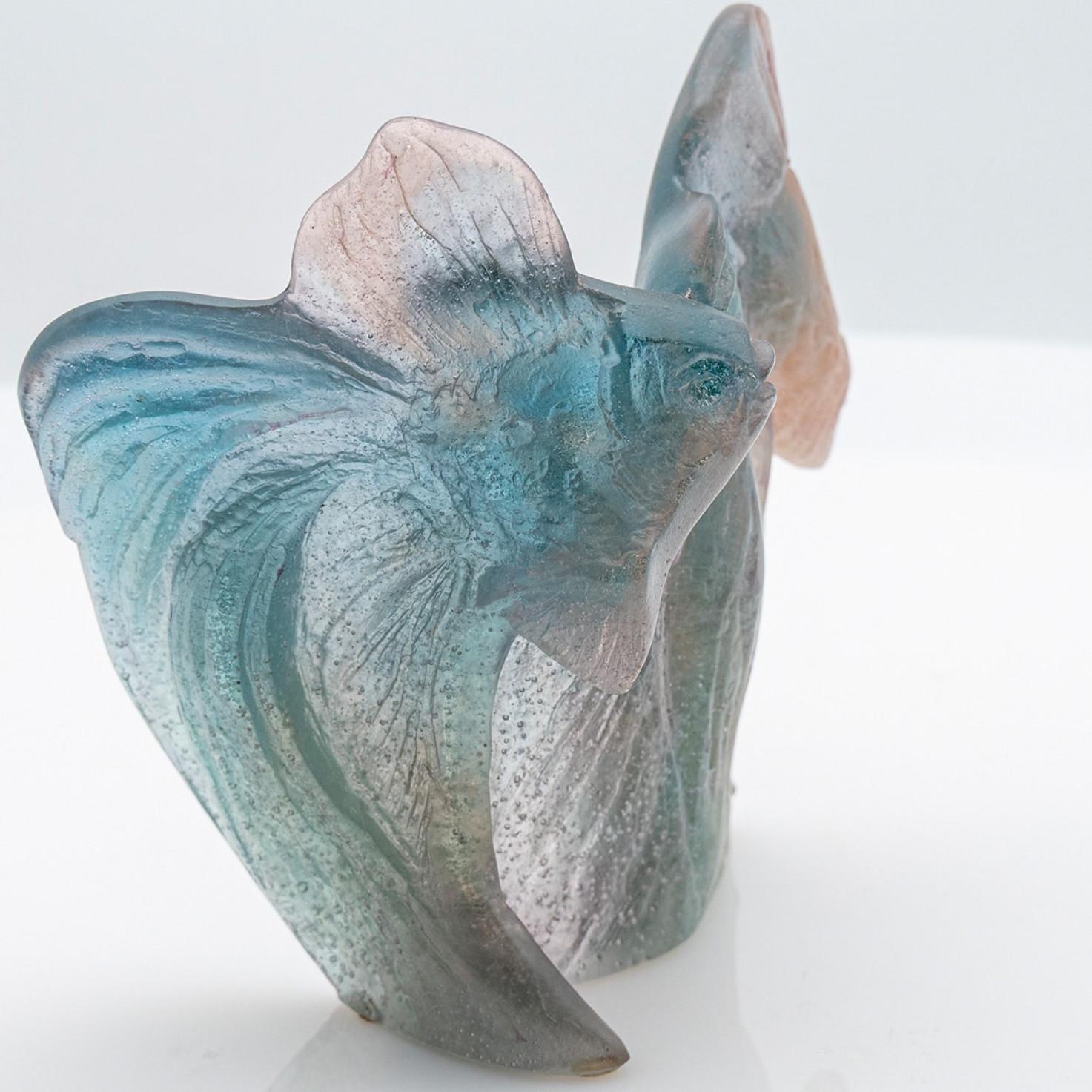 Daum Art Glass Fishes Skulptur Multicolor, Frankreich (Ende des 20. Jahrhunderts) im Angebot