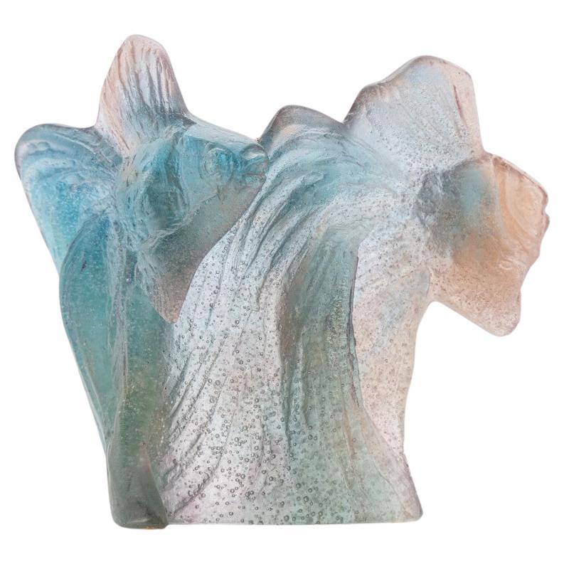 Escultura Daum Art Glass Peces Multicolor, Francia